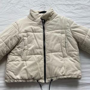 Corduroy puffer jacket